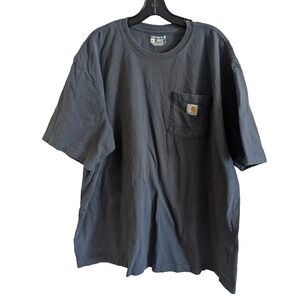 Carhartt Men's 2XL Grey T-Shirt Loose Fit Short Sleeve‎ Heavyweight Pocket K87
